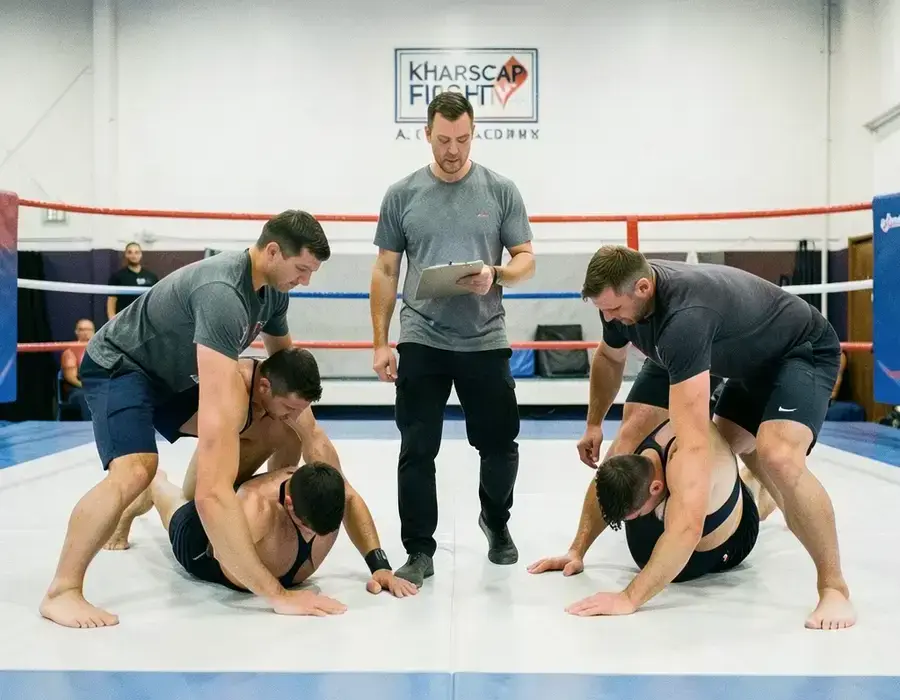 Students training together during an open mat session