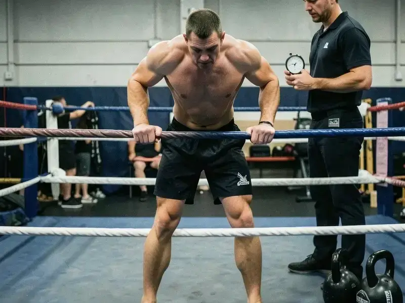 Fight conditioning class on the ropes at Kharscap